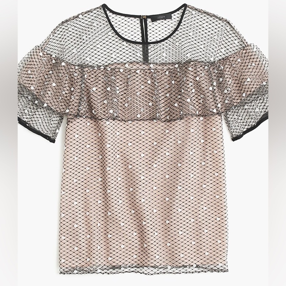 J. Crew Collection Edie top in Swiss tulle